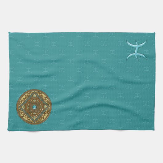 Pisces Mandala Hand Towel Theedoek (Horizontaal)