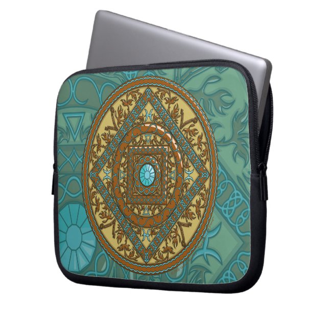 Pisces Mandala Laptop Hoes (Voorkant Links)
