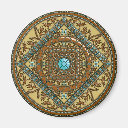 Pisces Mandala Magnet (Voorkant)