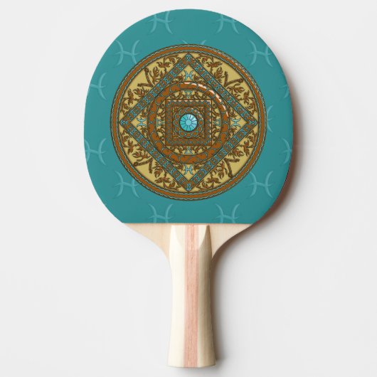 Pisces Mandala Ping Pong Batje (Voorkant)