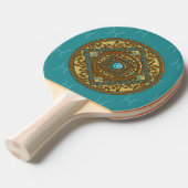 Pisces Mandala Ping Pong Batje (Voorkant Gekanteld)