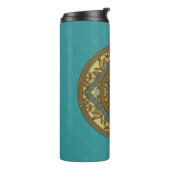 Pisces Mandala Thermal Tumbler Thermosbeker (Gedraaid links)