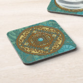 Pisces Mandala Vierkante Onderzetter (Linkerzijde)