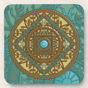 Pisces Mandala Vierkante Onderzetter