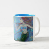 Pisces Mermaid Blue 15oz Mok van tweetone koffie (Voorkant rechts)
