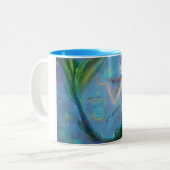 Pisces Mermaid Blue 15oz Mok van tweetone koffie (Voorkant links)