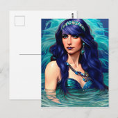 Pisces Mermaid Queen Original Fantasy art Briefkaart (Voorkant / Achterkant)