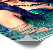 Pisces Mermaid Queen Original Fantasy art Poster (Hoek)
