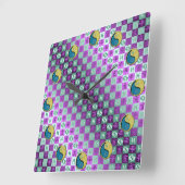 Pisces & Metal Boar Vierkante Klok (Hoek)