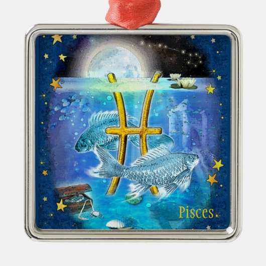 Pisces Metalen Ornament (Voorkant)