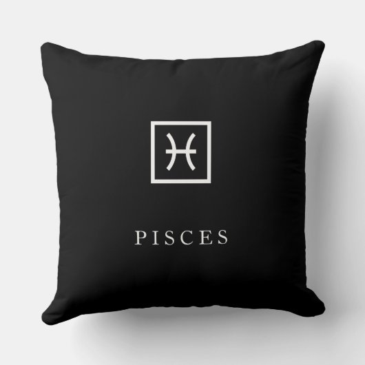 Pisces – Minimalist Zodiac Decorative Pillow Kussen (Achterkant)
