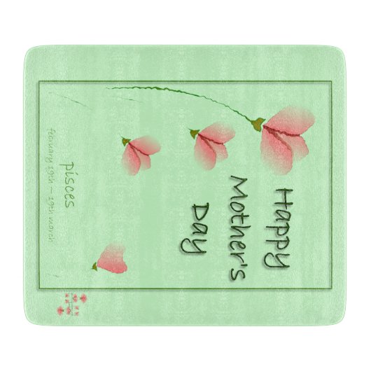 Pisces Moederdag Cutting Board. Snijplank (Voorkant)