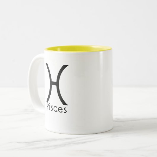Pisces-Mok Tweekleurige Koffiemok (Voorkant links)