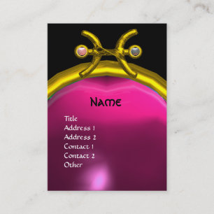 PISCES MONOGRAM Pearl Amethyst geel roze paars Visitekaartje