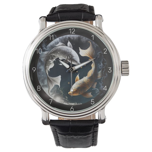 Pisces Moon  Horloge (Voorkant)