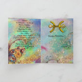 PISCES, MOON LADY, TAROT ASTROLOGY ZODIAC BIRTHDAY KAART (Binnen)