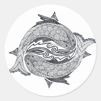 Pisces nr. 2 ronde sticker