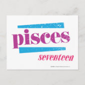 Pisces Paars Briefkaart (Voorkant)
