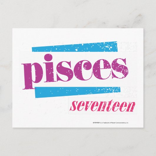 Pisces Paars Briefkaart (Voorkant)