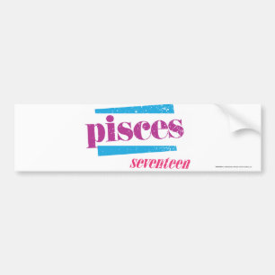 Pisces Paars Bumpersticker