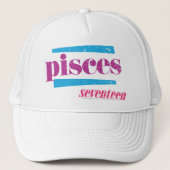 Pisces Paars Trucker Pet (Voorkant)