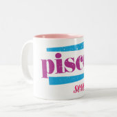 Pisces Paars Tweekleurige Koffiemok (Voorkant links)