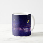Pisces Personalized Mug Birthday Gift Koffiemok (Voorkant rechts)