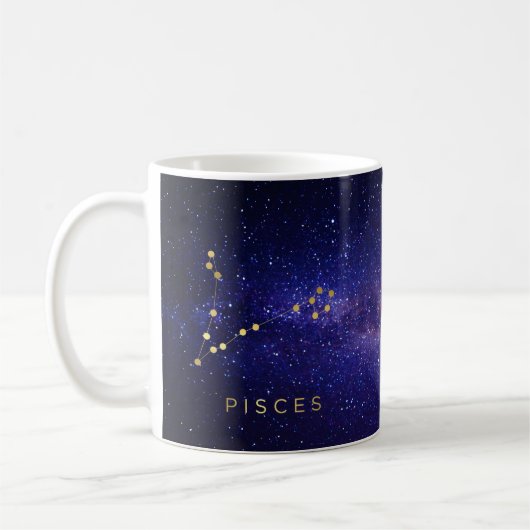 Pisces Personalized Mug Birthday Gift Koffiemok (Links)