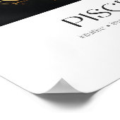 Pisces Poster Black & Gold Elegant Zodiac Gift (Hoek)