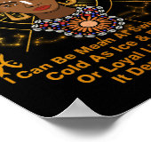 Pisces Queen Sweet als Snoep Birthday Black Women Poster (Hoek)