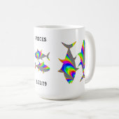 Pisces regenboogvissen Aangepaste Mok visdierentui (Voorkant rechts)