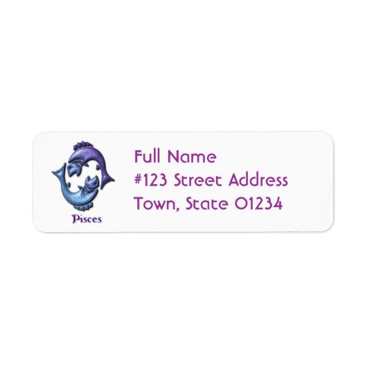 Pisces Return Address Label (Voorkant)