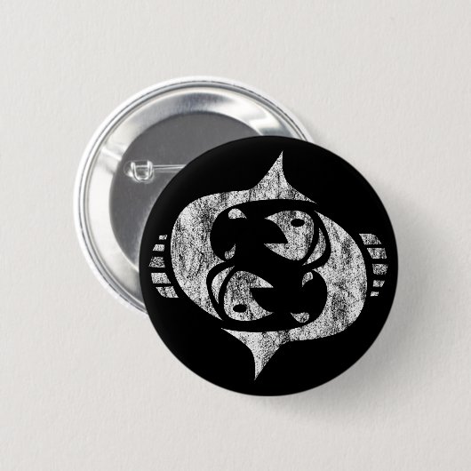 pisces ronde button 5,7 cm (Voorkant /achterkant)