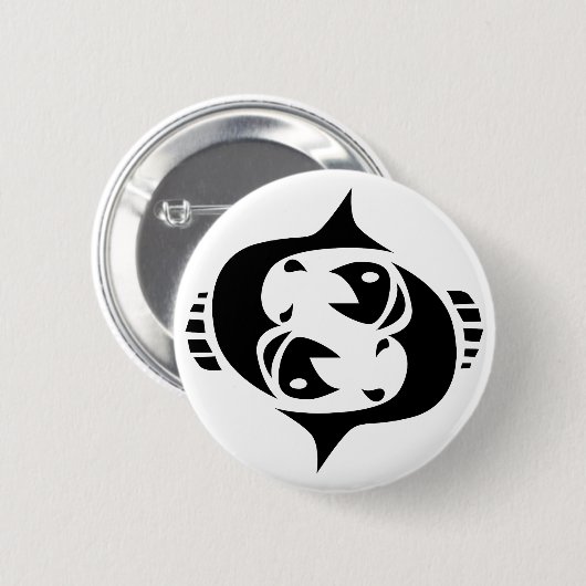 pisces ronde button 5,7 cm (Voorkant /achterkant)