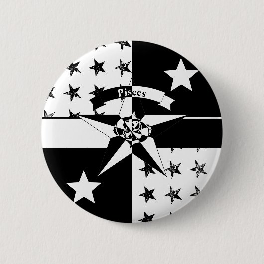 Pisces Ronde Button 5,7 Cm (Voorkant)