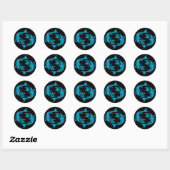 pisces ronde sticker (Vel)