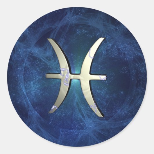 Pisces Ronde Sticker (Voorkant)