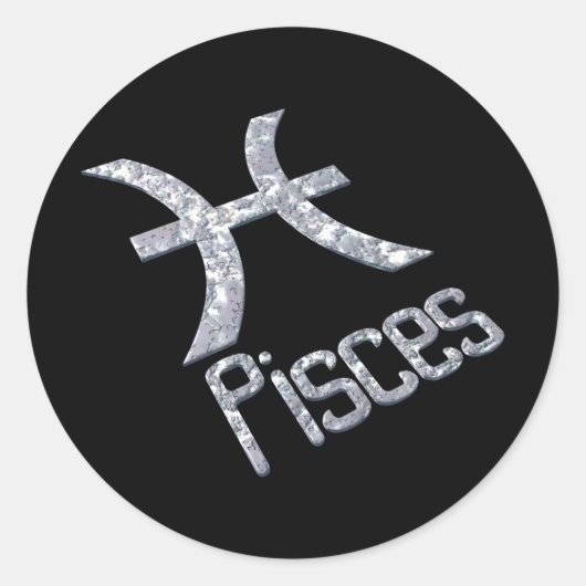 Pisces Ronde Sticker (Voorkant)