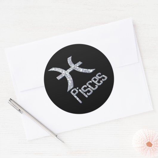 Pisces Ronde Sticker (Envelop)