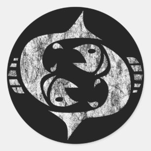 pisces ronde sticker
