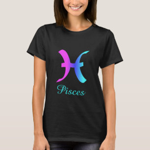 Pisces roze Paarse Blue Horoscope Sign. T-shirt
