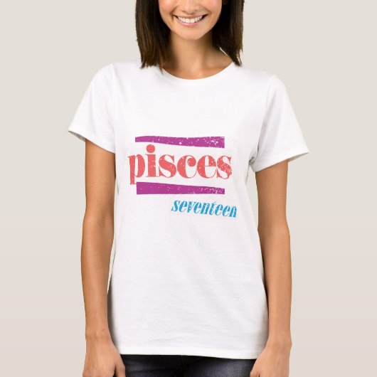 Pisces roze t-shirt (Voorkant)