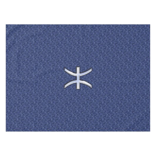 Pisces Sign Navy Blue Digital Camouflage Tafelkleed (Voorkant (Horizontaal))