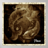 Pisces Sign Wall Art Poster (Voorkant)