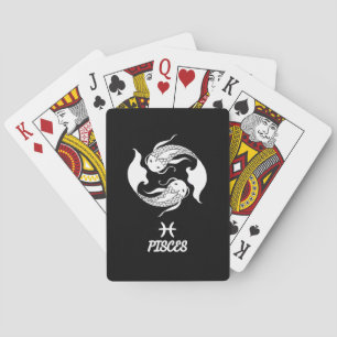 Pisces Silhouette Pokerkaarten