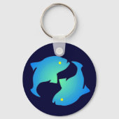 Pisces Silhouette Sleutelhanger (Voorkant)