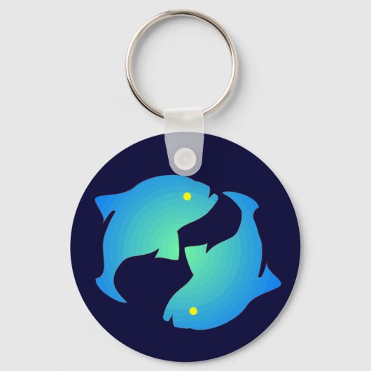 Pisces Silhouette Sleutelhanger (Voorkant)