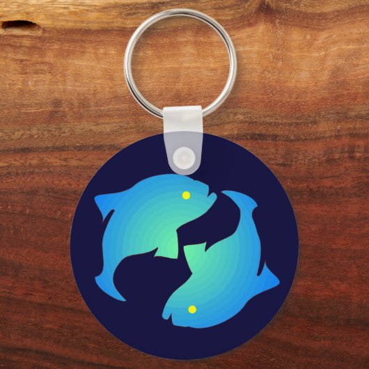 Pisces Silhouette Sleutelhanger (Voorkant)