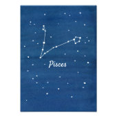 Pisces Star Constellation Blue Foto Afdruk (Voorkant)