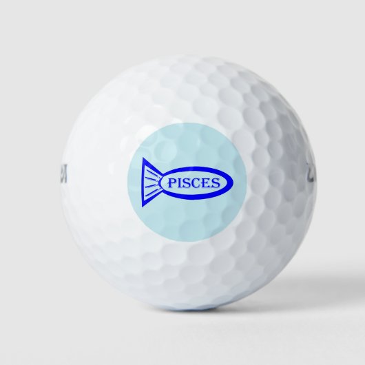 Pisces Star ign Fish Golf Ball Golfballen (Voorkant)